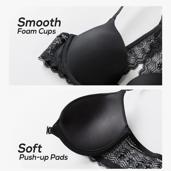 DOBREVA Women's Push Up Bra Racerback Front Closure Bra - Picture 12 of 12